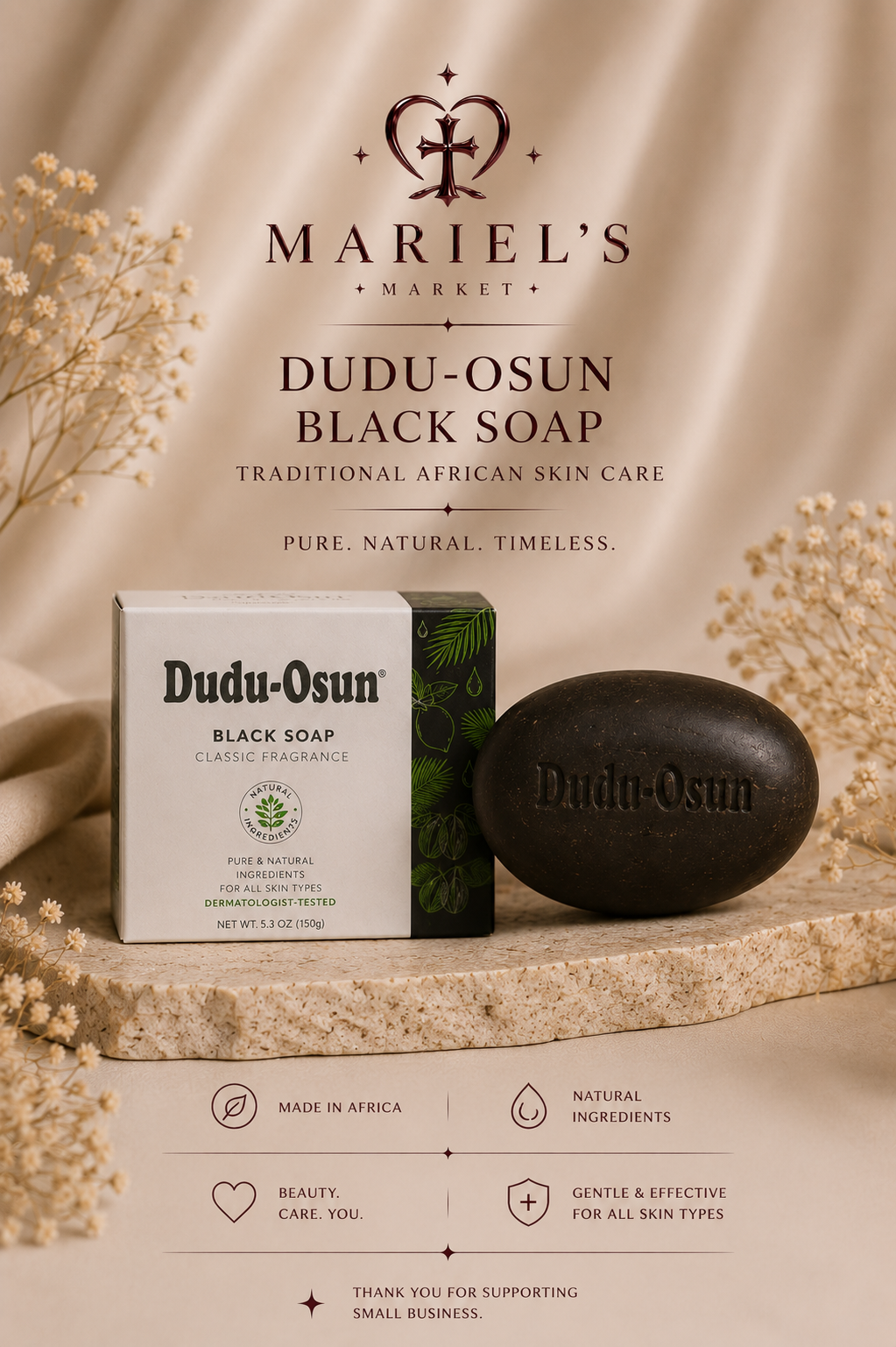 DUDU-OSUN Authentic African Black Soap